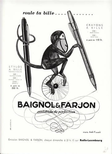 Publicité ancienne baignol - publicité,
